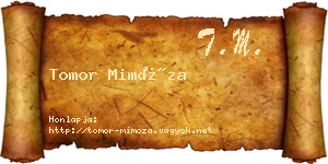 Tomor Mimóza névjegykártya